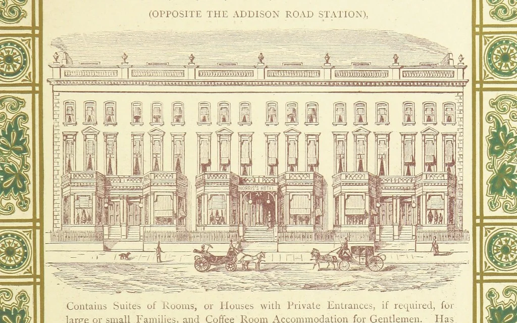 An illustration from London (illustrated). A complete guide to the leading hotels, places of amusement ... Also a directory ... of first-class reliable houses in the various branches of trade, 1872, leaf 209