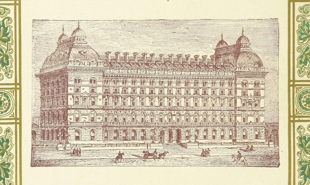An illustration from London (illustrated). A complete guide to the leading hotels, places of amusement ... Also a directory ... of first-class reliable houses in the various branches of trade, 1872, leaf 210