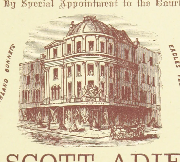 An illustration from London (illustrated). A complete guide to the leading hotels, places of amusement ... Also a directory ... of first-class reliable houses in the various branches of trade, 1872, leaf 219