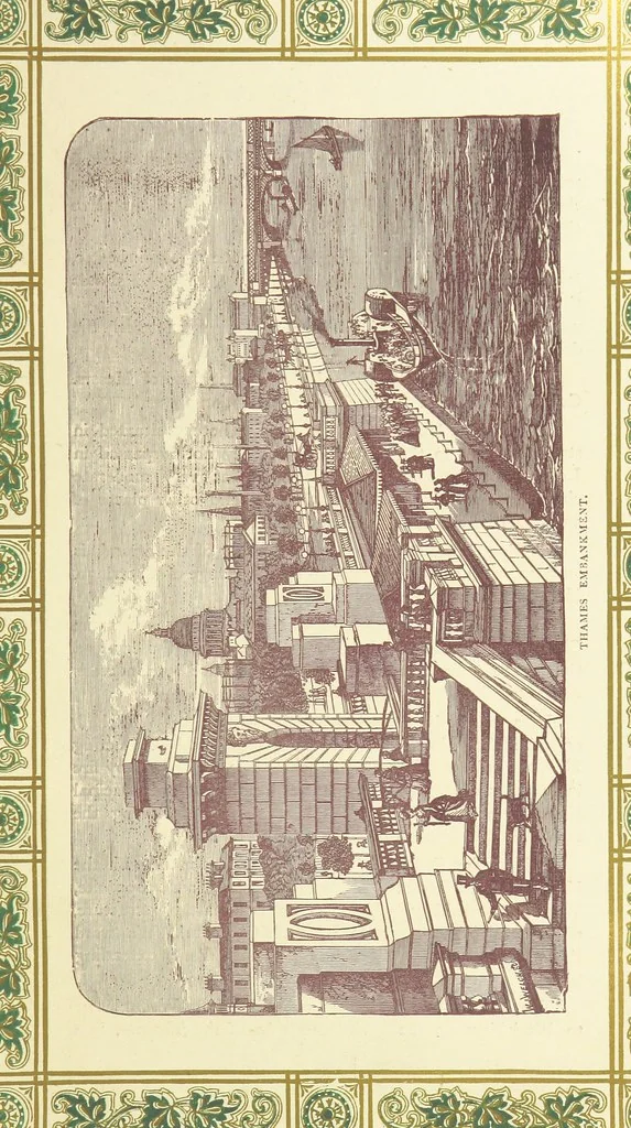 An illustration from London (illustrated). A complete guide to the leading hotels, places of amusement ... Also a directory ... of first-class reliable houses in the various branches of trade, 1872, leaf 43