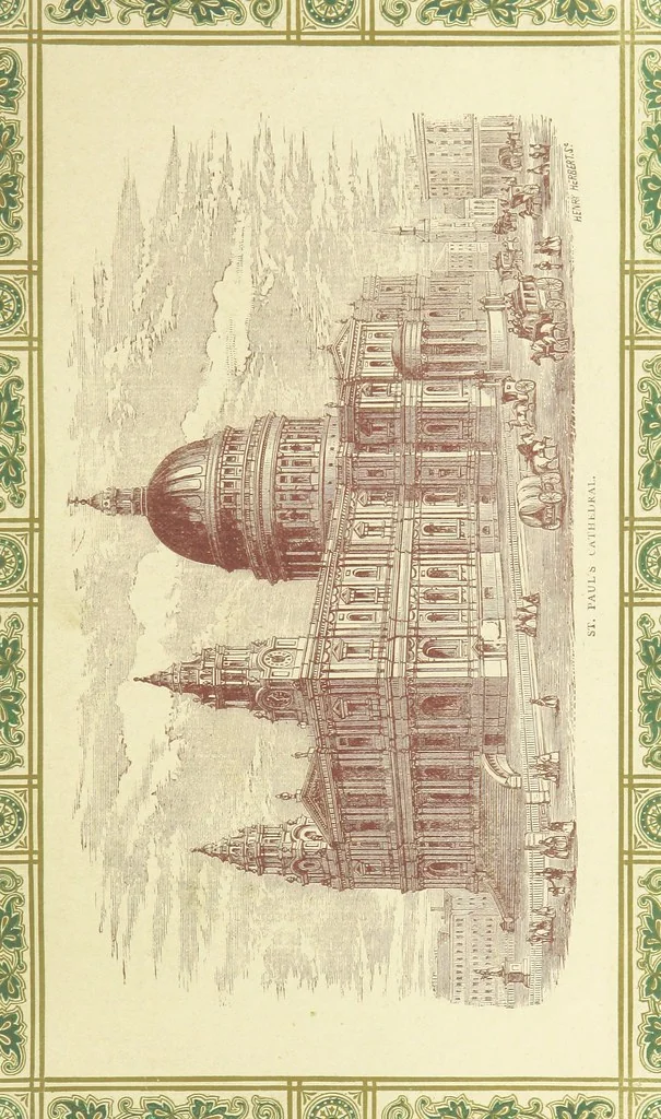 An illustration from London (illustrated). A complete guide to the leading hotels, places of amusement ... Also a directory ... of first-class reliable houses in the various branches of trade, 1872, leaf 55