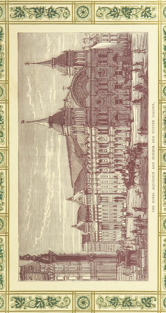 An illustration from London (illustrated). A complete guide to the leading hotels, places of amusement ... Also a directory ... of first-class reliable houses in the various branches of trade, 1872, leaf 69