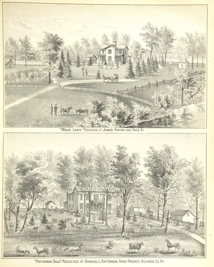 An illustration from History of Bourbon, Scott, Harrison, and Nicholas Counties, Kentucky. With an outline sketch of the Blue Grass Region, by R. Peter. Edited by W. H. Perrin. Illustrated, 1882, leaf 115