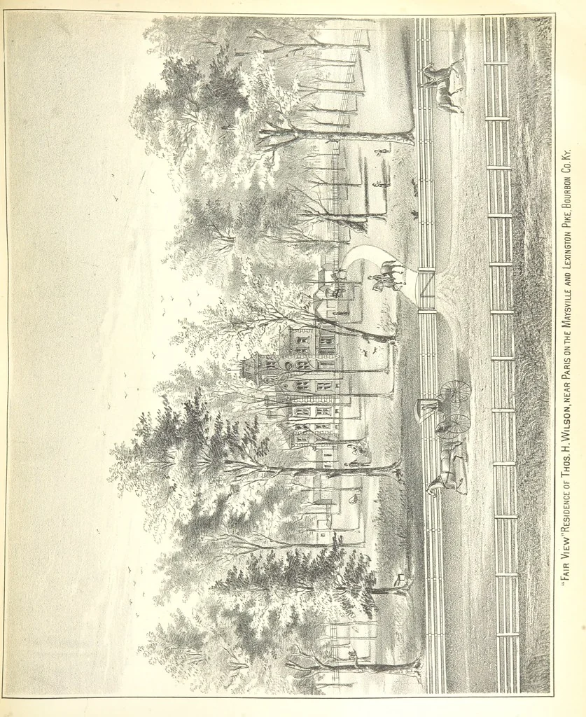 An illustration from History of Bourbon, Scott, Harrison, and Nicholas Counties, Kentucky. With an outline sketch of the Blue Grass Region, by R. Peter. Edited by W. H. Perrin. Illustrated, 1882, leaf 145