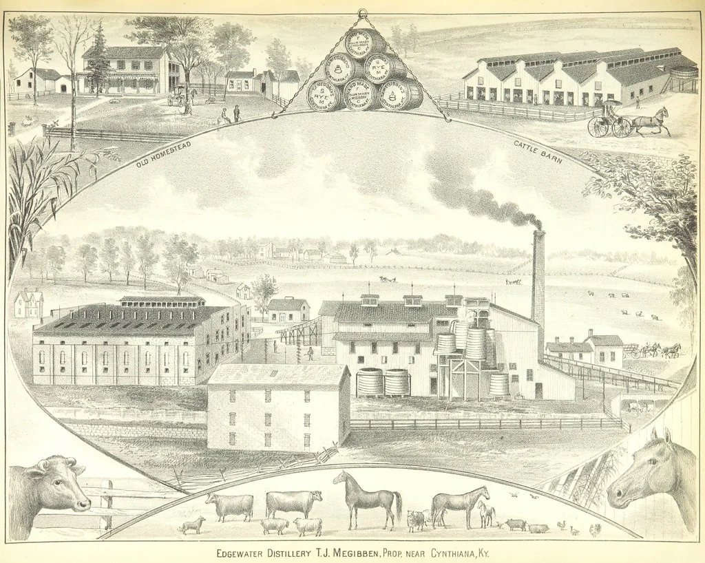 An illustration from History of Bourbon, Scott, Harrison, and Nicholas Counties, Kentucky. With an outline sketch of the Blue Grass Region, by R. Peter. Edited by W. H. Perrin. Illustrated, 1882, leaf 283