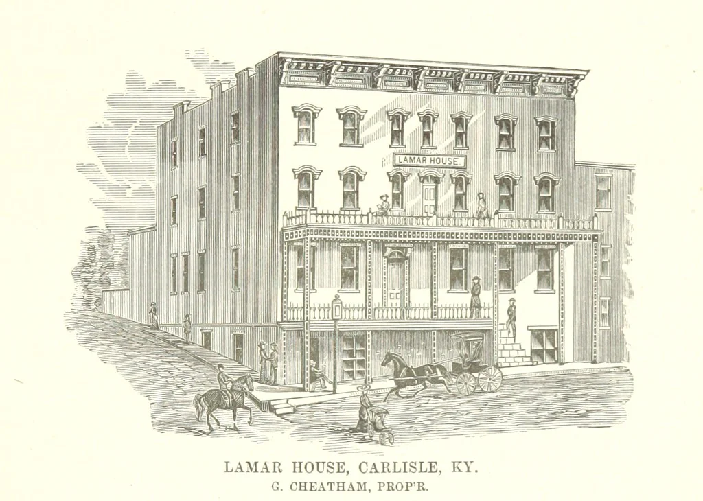 An illustration from History of Bourbon, Scott, Harrison, and Nicholas Counties, Kentucky. With an outline sketch of the Blue Grass Region, by R. Peter. Edited by W. H. Perrin. Illustrated, 1882, leaf 383