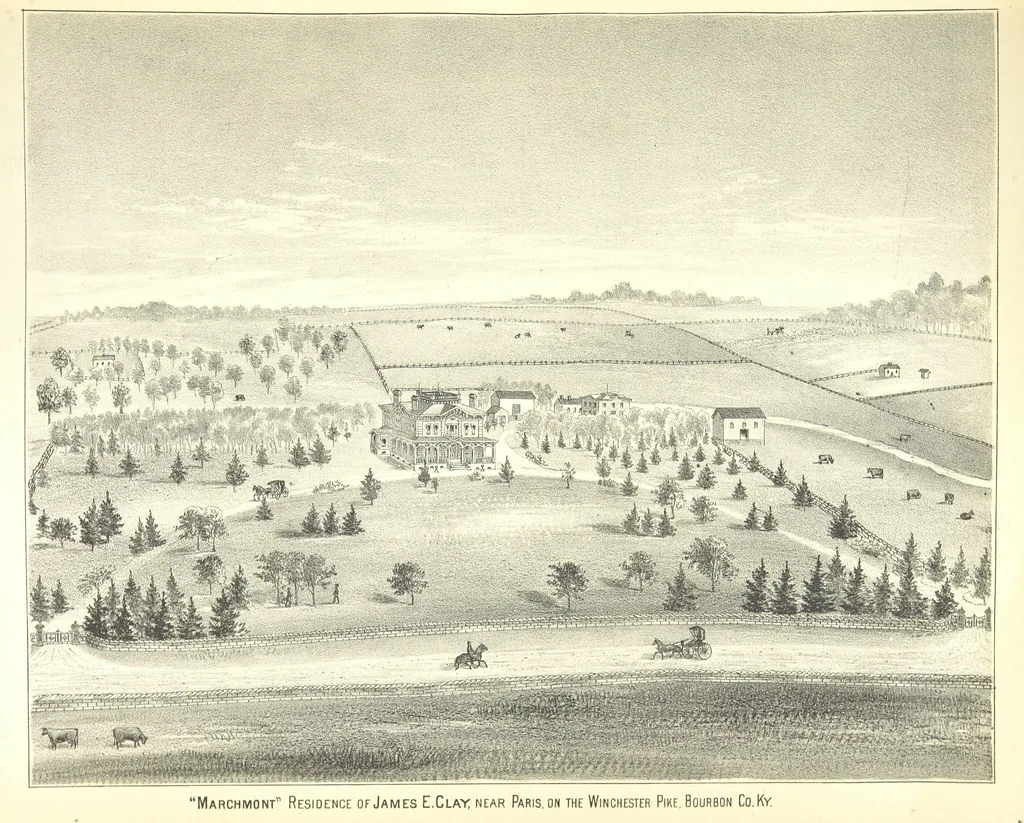 An illustration from History of Bourbon, Scott, Harrison, and Nicholas Counties, Kentucky. With an outline sketch of the Blue Grass Region, by R. Peter. Edited by W. H. Perrin. Illustrated, 1882, leaf 55