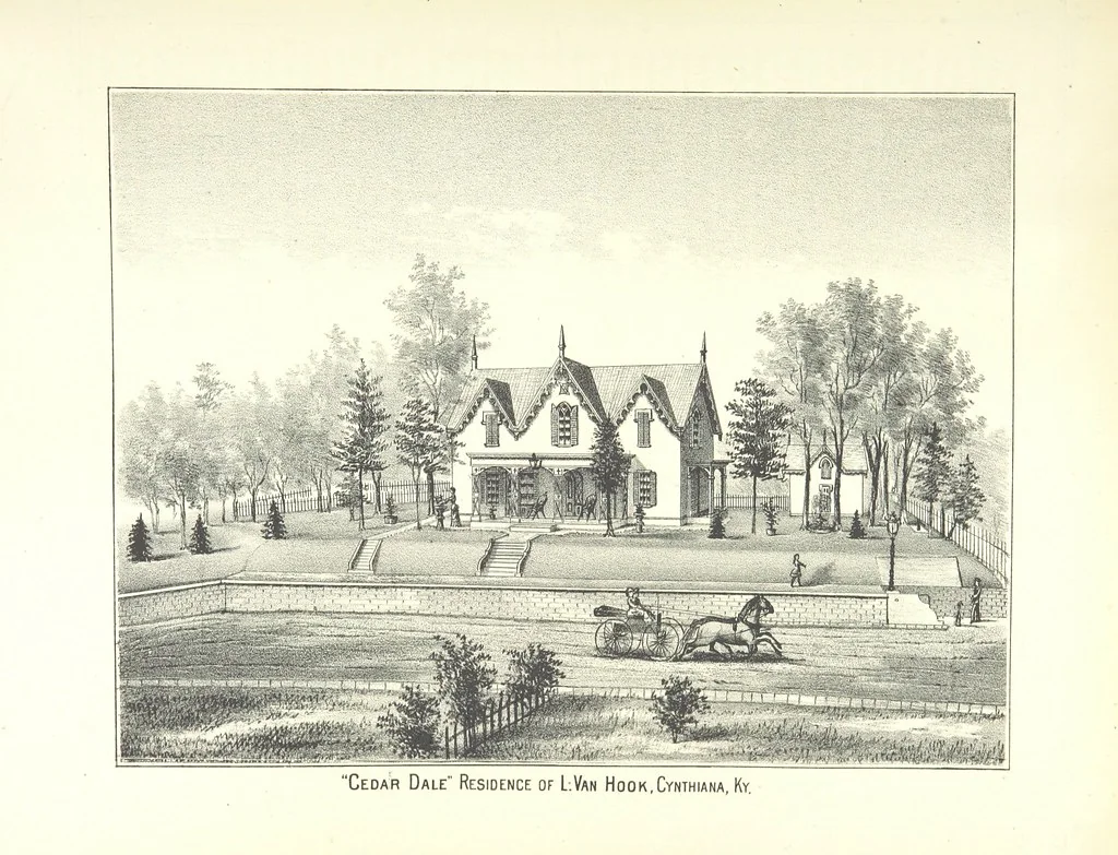 An illustration from History of Bourbon, Scott, Harrison, and Nicholas Counties, Kentucky. With an outline sketch of the Blue Grass Region, by R. Peter. Edited by W. H. Perrin. Illustrated, 1882, leaf 635