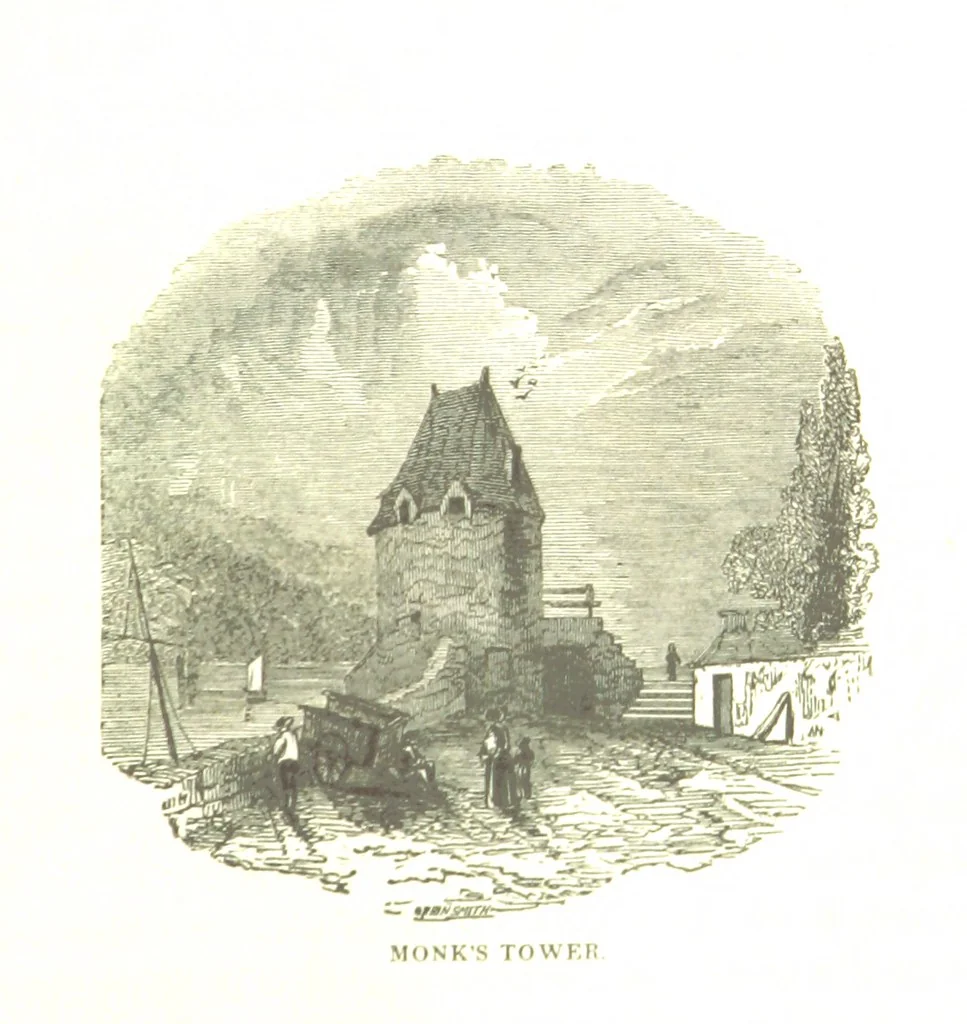An illustration from A Series of Select Views in Perthshire: with historical and descriptive illustrations; and an account of the royal progress through the county in M.DCCC.XLII. [With plates, 1844, leaf 173