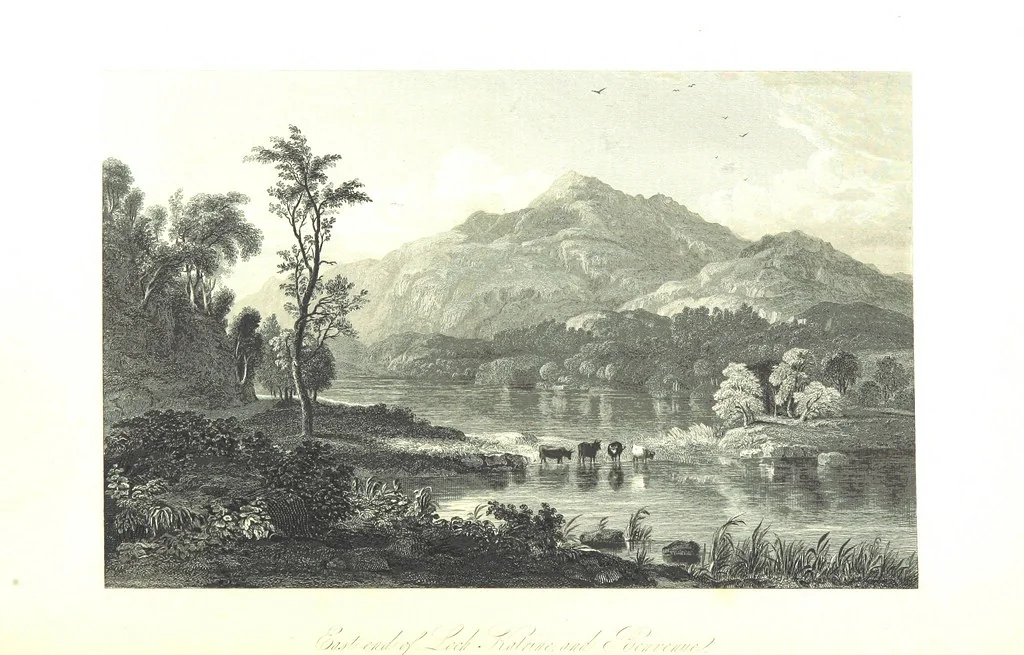 An illustration from A Series of Select Views in Perthshire: with historical and descriptive illustrations; and an account of the royal progress through the county in M.DCCC.XLII. [With plates, 1844, leaf 216