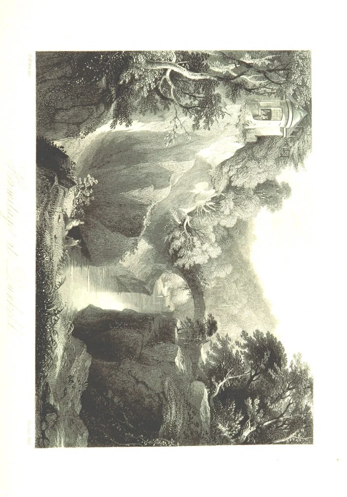An illustration from A Series of Select Views in Perthshire: with historical and descriptive illustrations; and an account of the royal progress through the county in M.DCCC.XLII. [With plates, 1844, leaf 237