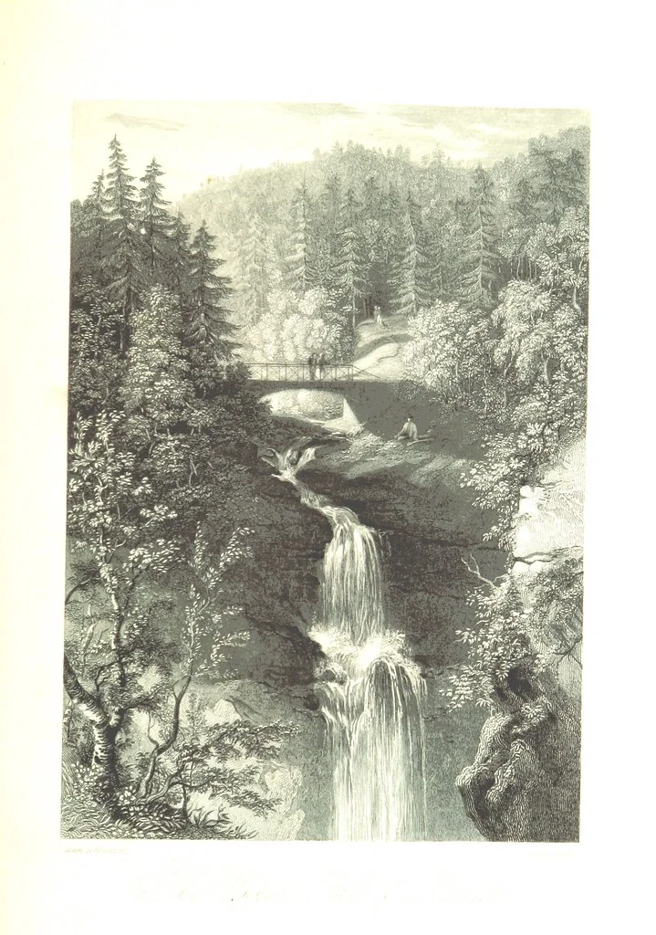 An illustration from A Series of Select Views in Perthshire: with historical and descriptive illustrations; and an account of the royal progress through the county in M.DCCC.XLII. [With plates, 1844, leaf 249