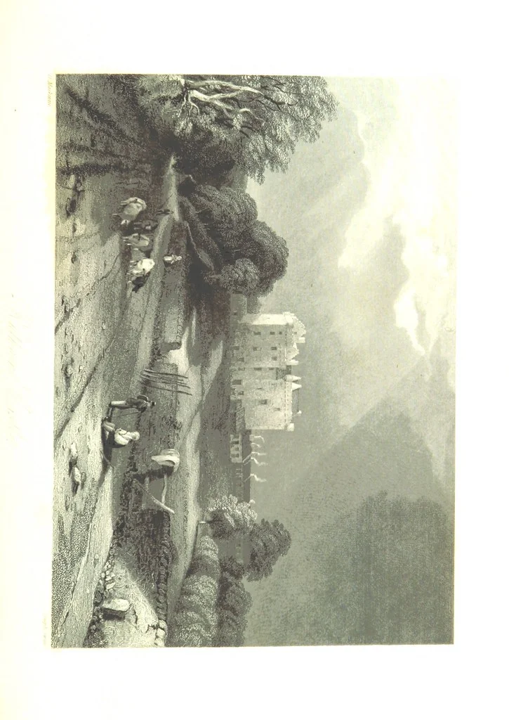An illustration from A Series of Select Views in Perthshire: with historical and descriptive illustrations; and an account of the royal progress through the county in M.DCCC.XLII. [With plates, 1844, leaf 271