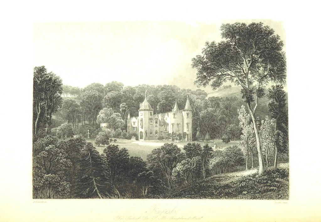 An illustration from A Series of Select Views in Perthshire: with historical and descriptive illustrations; and an account of the royal progress through the county in M.DCCC.XLII. [With plates, 1844, leaf 357