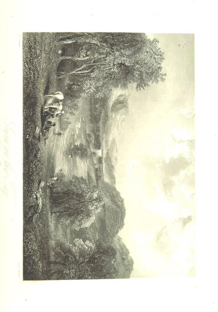 An illustration from A Series of Select Views in Perthshire: with historical and descriptive illustrations; and an account of the royal progress through the county in M.DCCC.XLII. [With plates, 1844, leaf 407