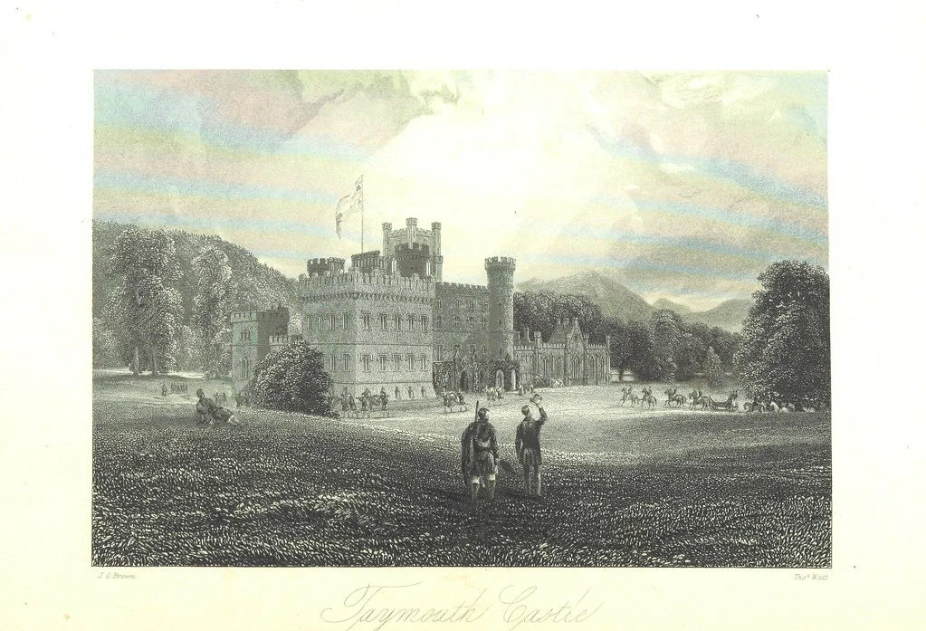 An illustration from A Series of Select Views in Perthshire: with historical and descriptive illustrations; and an account of the royal progress through the county in M.DCCC.XLII. [With plates, 1844, leaf 444