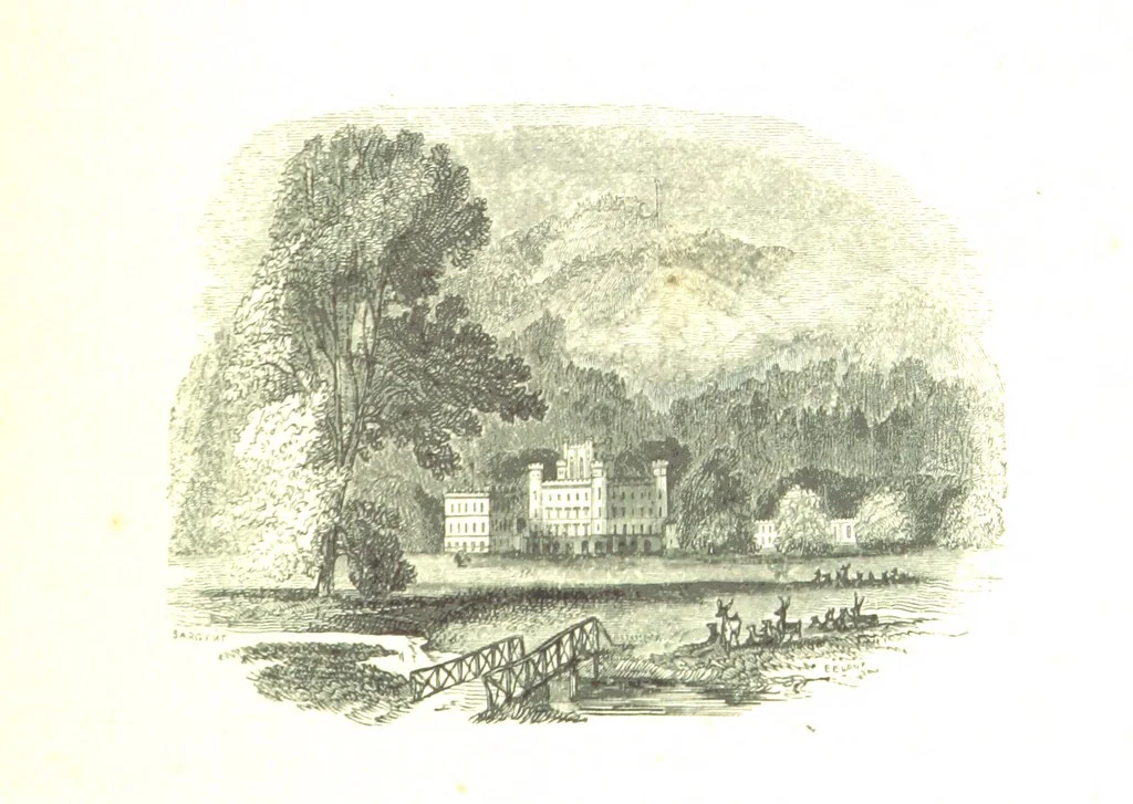 An illustration from A Series of Select Views in Perthshire: with historical and descriptive illustrations; and an account of the royal progress through the county in M.DCCC.XLII. [With plates, 1844, leaf 447