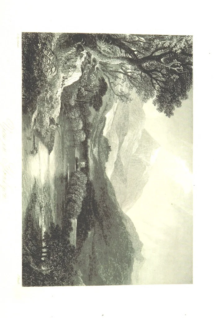 An illustration from A Series of Select Views in Perthshire: with historical and descriptive illustrations; and an account of the royal progress through the county in M.DCCC.XLII. [With plates, 1844, leaf 455