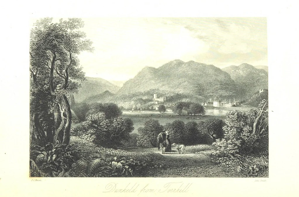 An illustration from A Series of Select Views in Perthshire: with historical and descriptive illustrations; and an account of the royal progress through the county in M.DCCC.XLII. [With plates, 1844, leaf 458