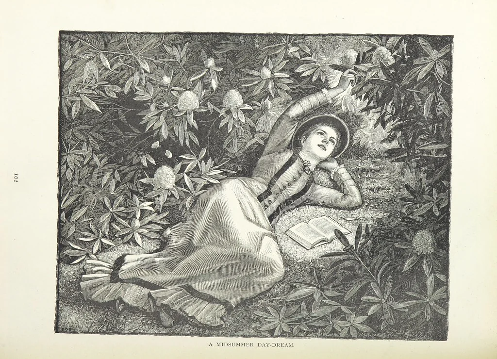 An illustration from A Crown of Flowers, being poems and pictures collected from the pages of The Girl's Own Paper. Edited by C. Peters, 1883, leaf 106