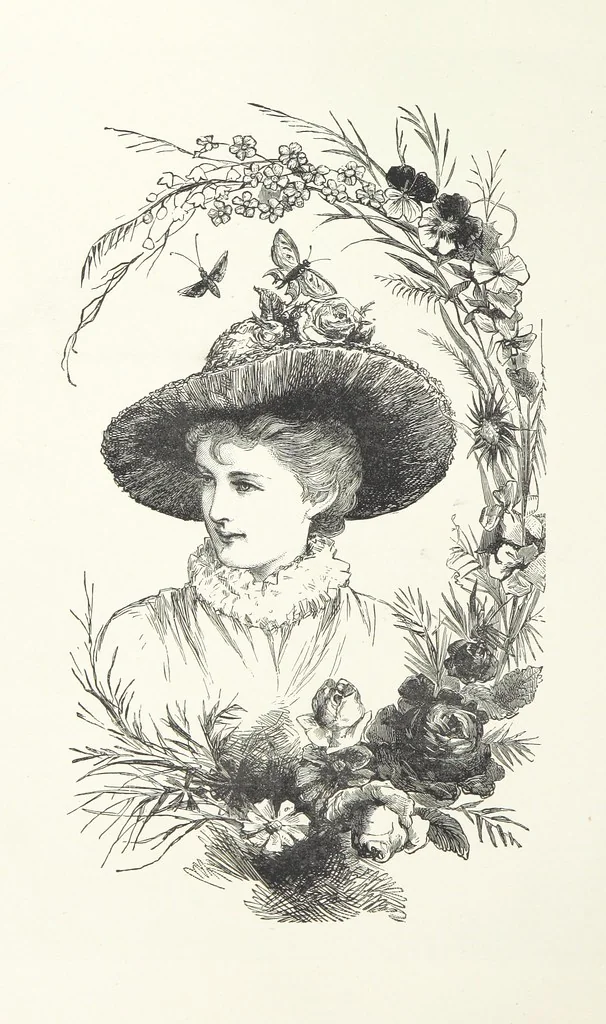 An illustration from A Crown of Flowers, being poems and pictures collected from the pages of The Girl's Own Paper. Edited by C. Peters, 1883, leaf 108