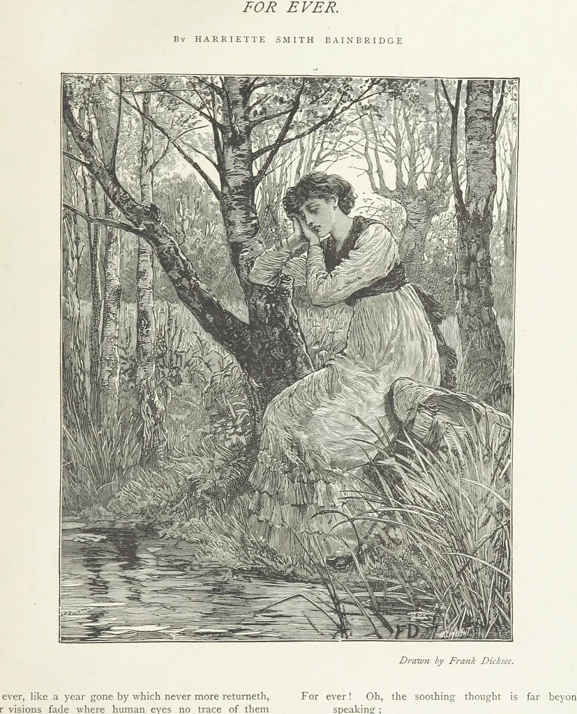 An illustration from A Crown of Flowers, being poems and pictures collected from the pages of The Girl's Own Paper. Edited by C. Peters, 1883, leaf 131