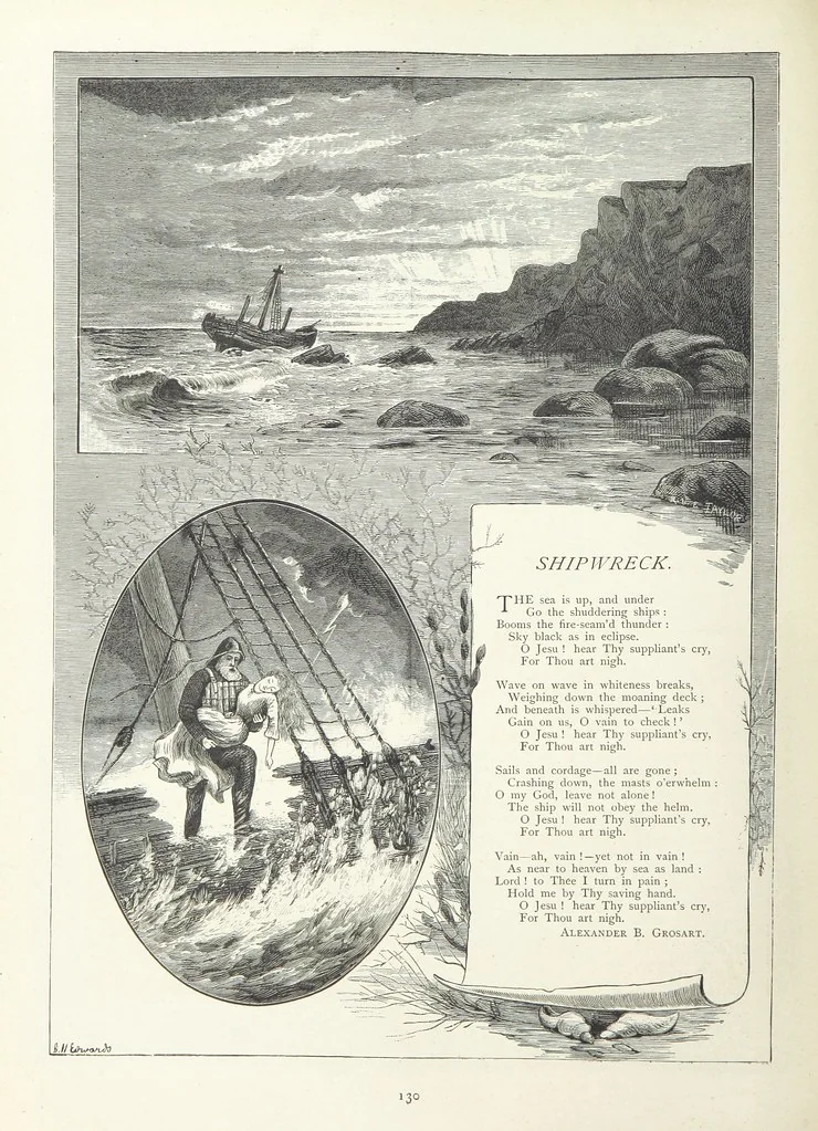 An illustration from A Crown of Flowers, being poems and pictures collected from the pages of The Girl's Own Paper. Edited by C. Peters, 1883, leaf 134