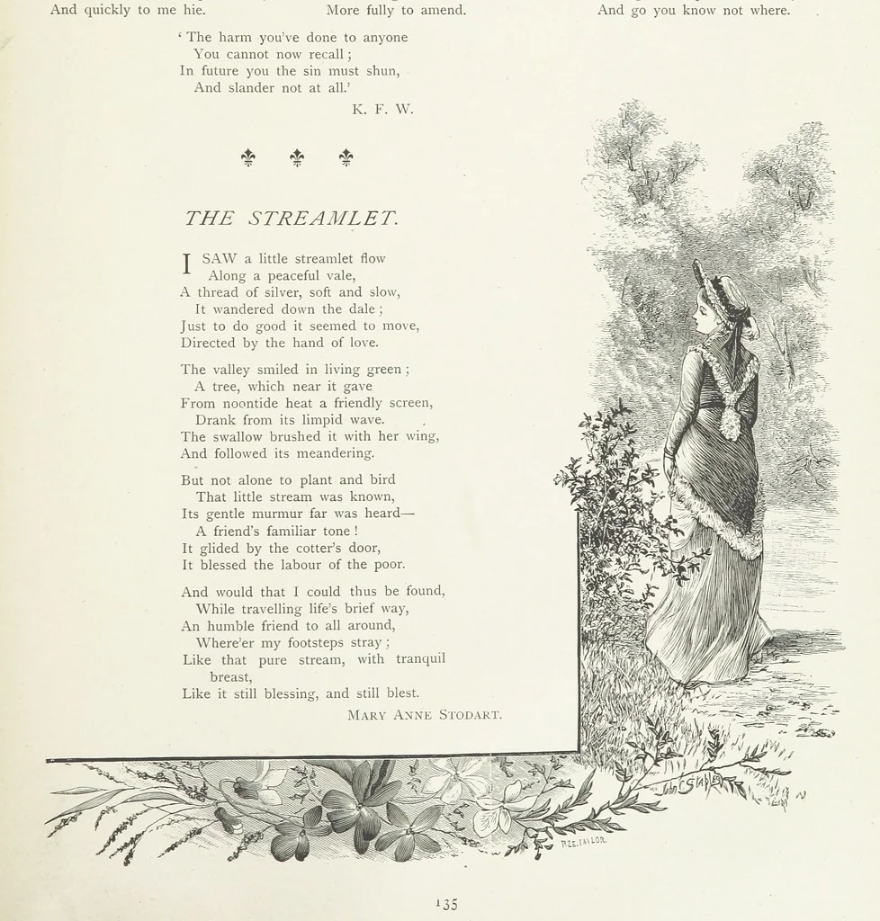 An illustration from A Crown of Flowers, being poems and pictures collected from the pages of The Girl's Own Paper. Edited by C. Peters, 1883, leaf 139