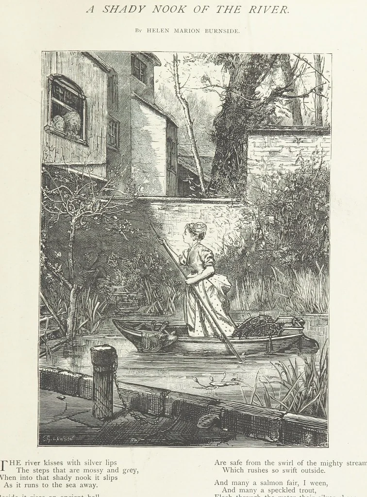 An illustration from A Crown of Flowers, being poems and pictures collected from the pages of The Girl's Own Paper. Edited by C. Peters, 1883, leaf 143