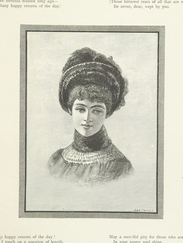 An illustration from A Crown of Flowers, being poems and pictures collected from the pages of The Girl's Own Paper. Edited by C. Peters, 1883, leaf 15