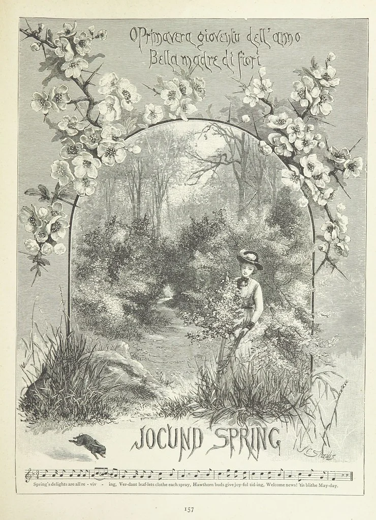 An illustration from A Crown of Flowers, being poems and pictures collected from the pages of The Girl's Own Paper. Edited by C. Peters, 1883, leaf 161