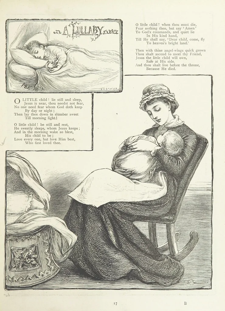 An illustration from A Crown of Flowers, being poems and pictures collected from the pages of The Girl's Own Paper. Edited by C. Peters, 1883, leaf 21