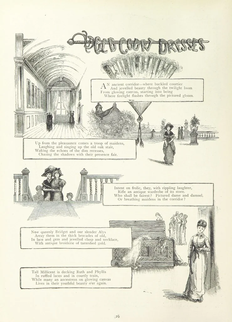 An illustration from A Crown of Flowers, being poems and pictures collected from the pages of The Girl's Own Paper. Edited by C. Peters, 1883, leaf 30