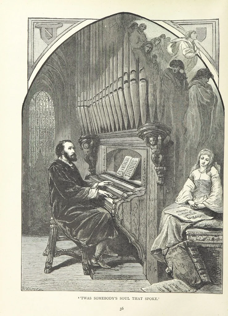 An illustration from A Crown of Flowers, being poems and pictures collected from the pages of The Girl's Own Paper. Edited by C. Peters, 1883, leaf 40