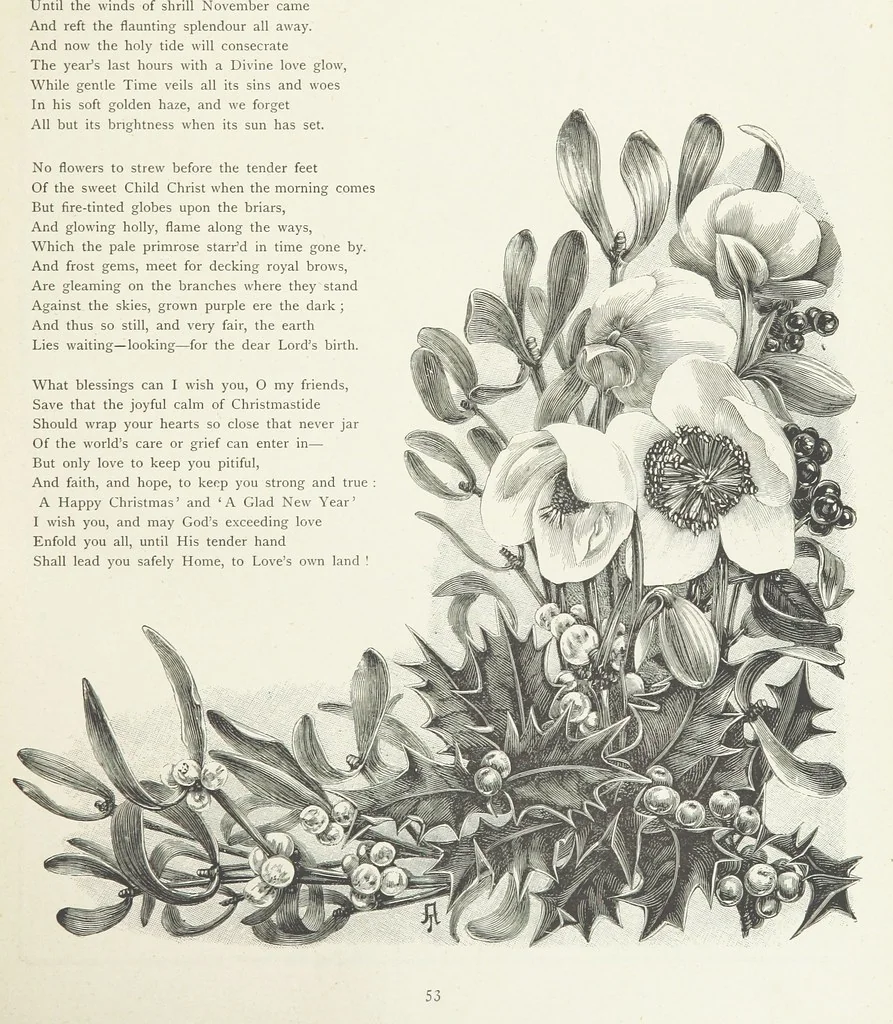 An illustration from A Crown of Flowers, being poems and pictures collected from the pages of The Girl's Own Paper. Edited by C. Peters, 1883, leaf 57