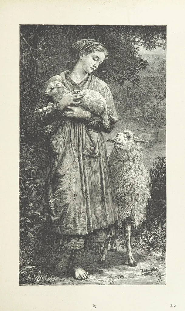 An illustration from A Crown of Flowers, being poems and pictures collected from the pages of The Girl's Own Paper. Edited by C. Peters, 1883, leaf 71