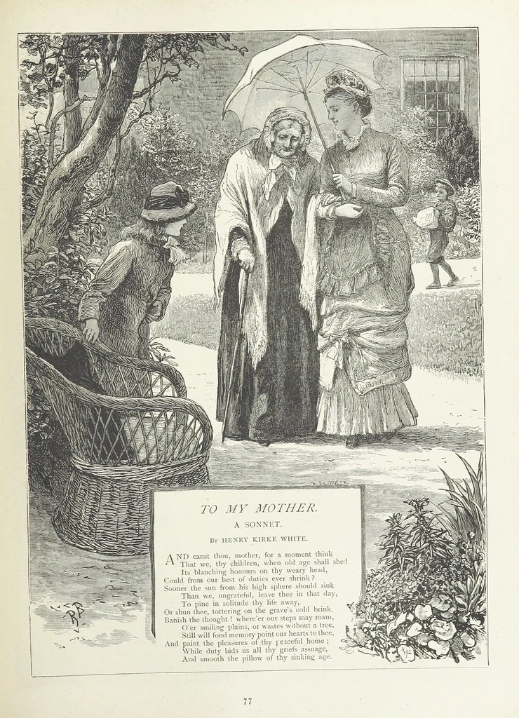 An illustration from A Crown of Flowers, being poems and pictures collected from the pages of The Girl's Own Paper. Edited by C. Peters, 1883, leaf 81