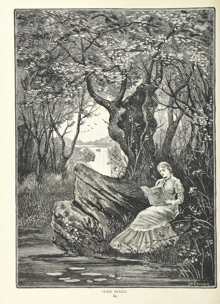 An illustration from A Crown of Flowers, being poems and pictures collected from the pages of The Girl's Own Paper. Edited by C. Peters, 1883, leaf 84