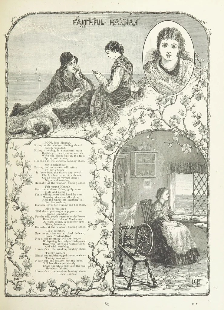 An illustration from A Crown of Flowers, being poems and pictures collected from the pages of The Girl's Own Paper. Edited by C. Peters, 1883, leaf 87