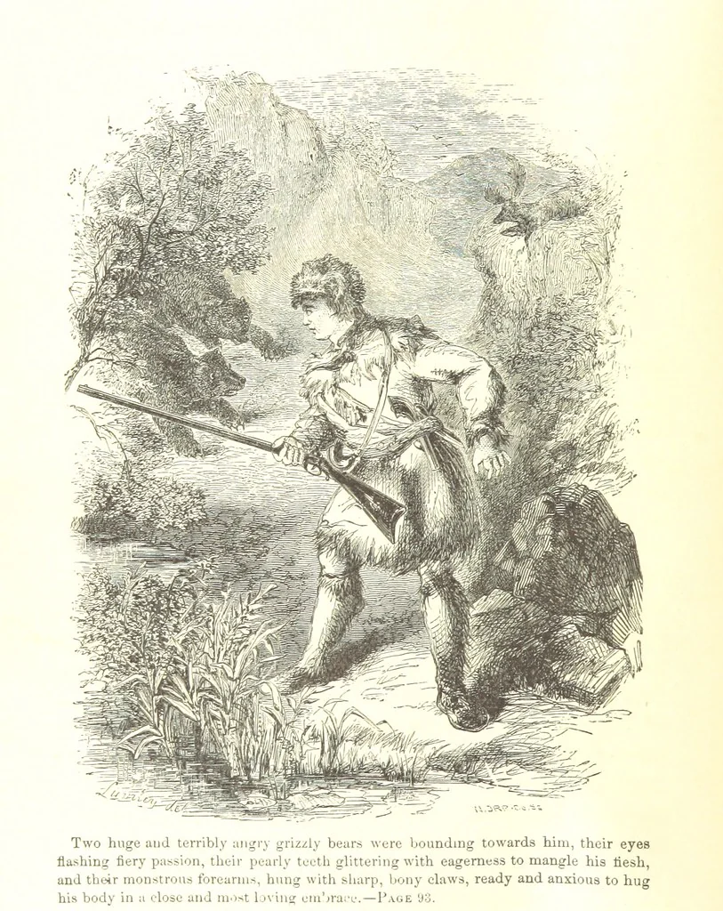 An illustration from The Life and Adventures of Kit Carson, the Nestor of the Rocky Mountains, etc, 1888, leaf 106