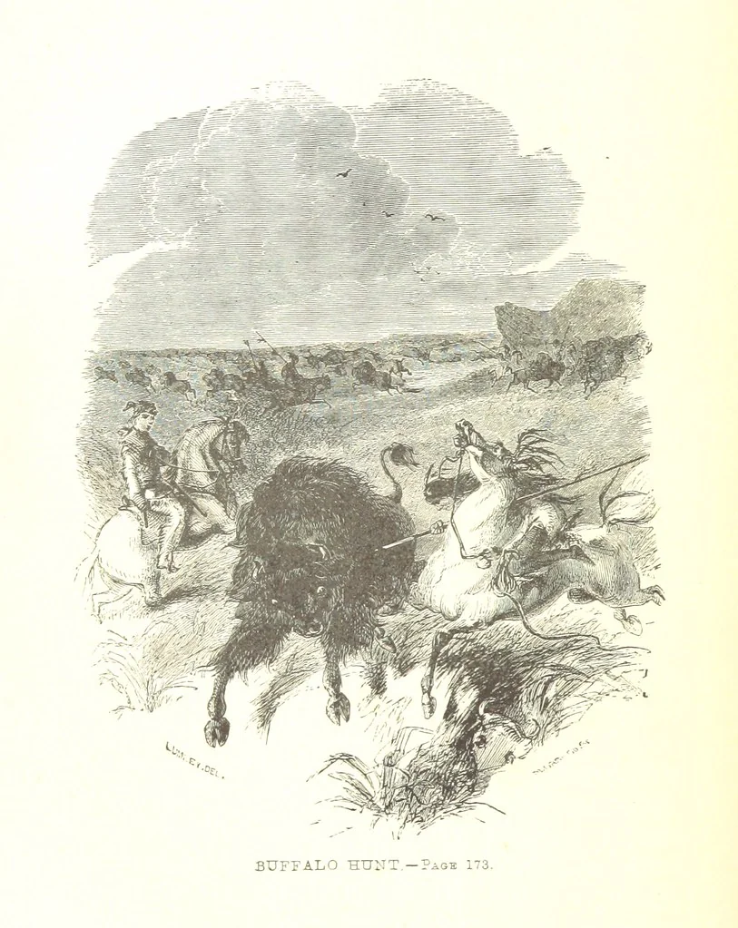 An illustration from The Life and Adventures of Kit Carson, the Nestor of the Rocky Mountains, etc, 1888, leaf 196