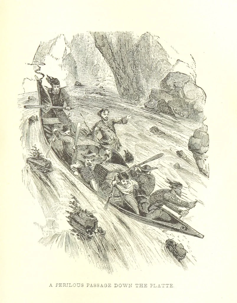 An illustration from The Life and Adventures of Kit Carson, the Nestor of the Rocky Mountains, etc, 1888, leaf 217