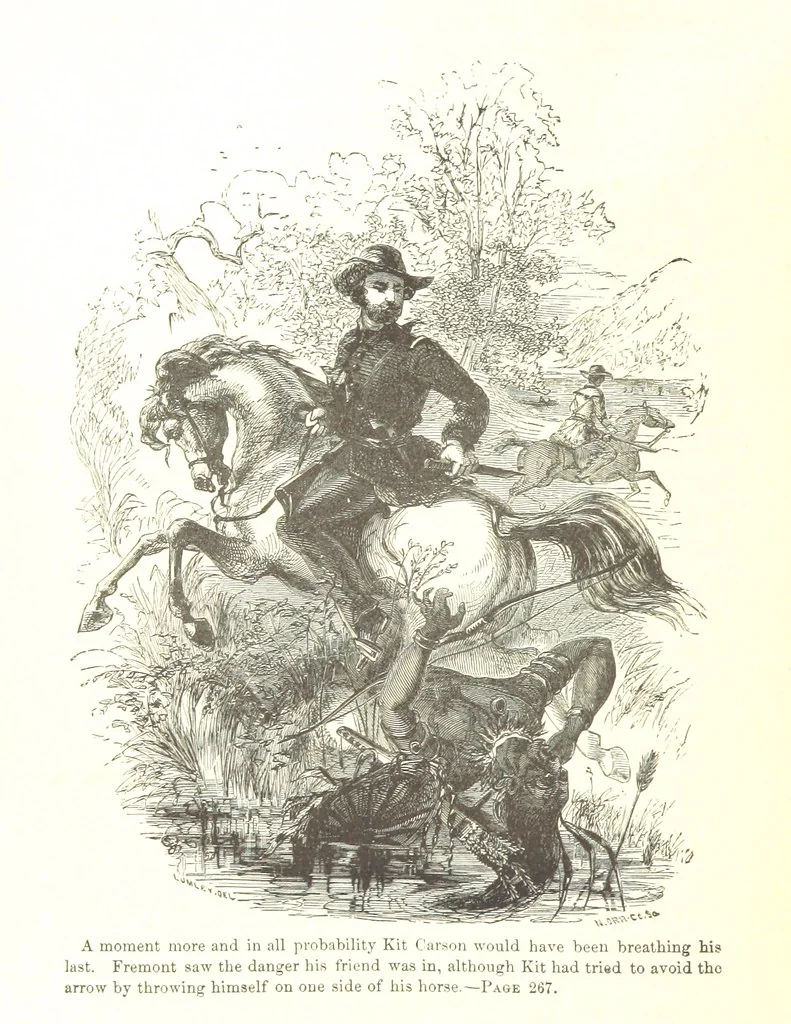 An illustration from The Life and Adventures of Kit Carson, the Nestor of the Rocky Mountains, etc, 1888, leaf 308
