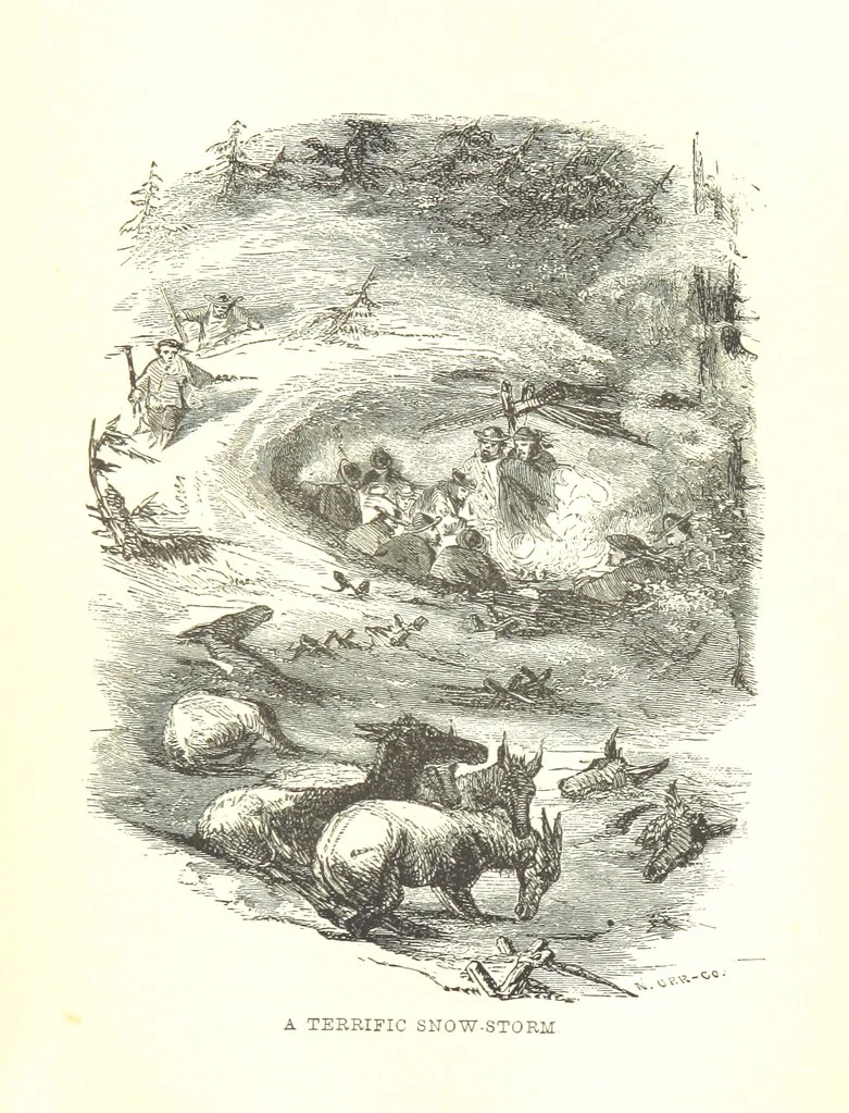 An illustration from The Life and Adventures of Kit Carson, the Nestor of the Rocky Mountains, etc, 1888, leaf 393