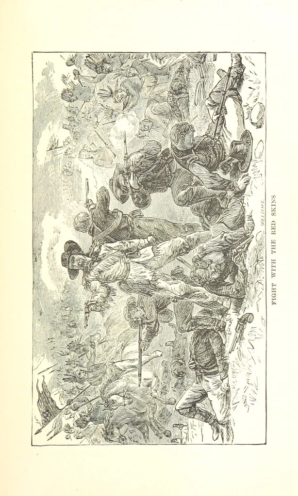 An illustration from The Life and Adventures of Kit Carson, the Nestor of the Rocky Mountains, etc, 1888, leaf 509