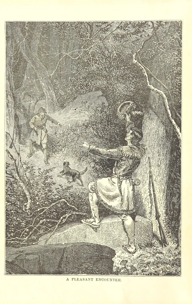 An illustration from The Life and Adventures of Kit Carson, the Nestor of the Rocky Mountains, etc, 1888, leaf 6