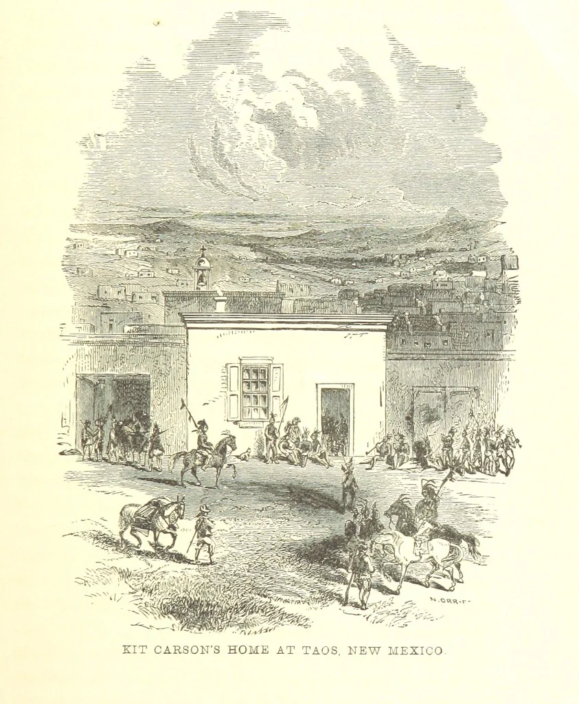 An illustration from The Life and Adventures of Kit Carson, the Nestor of the Rocky Mountains, etc, 1888, leaf 605