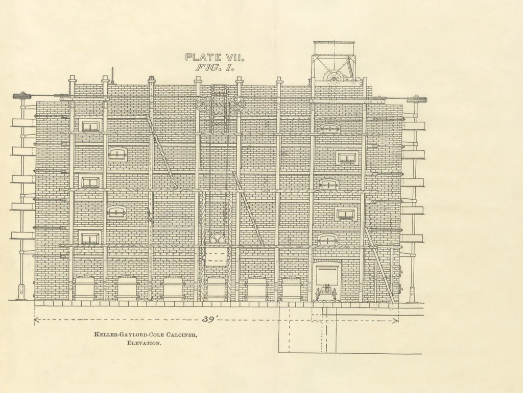 An illustration from Modern Copper Smelting ... Seventh edition ... enlarged, 1895, leaf 249