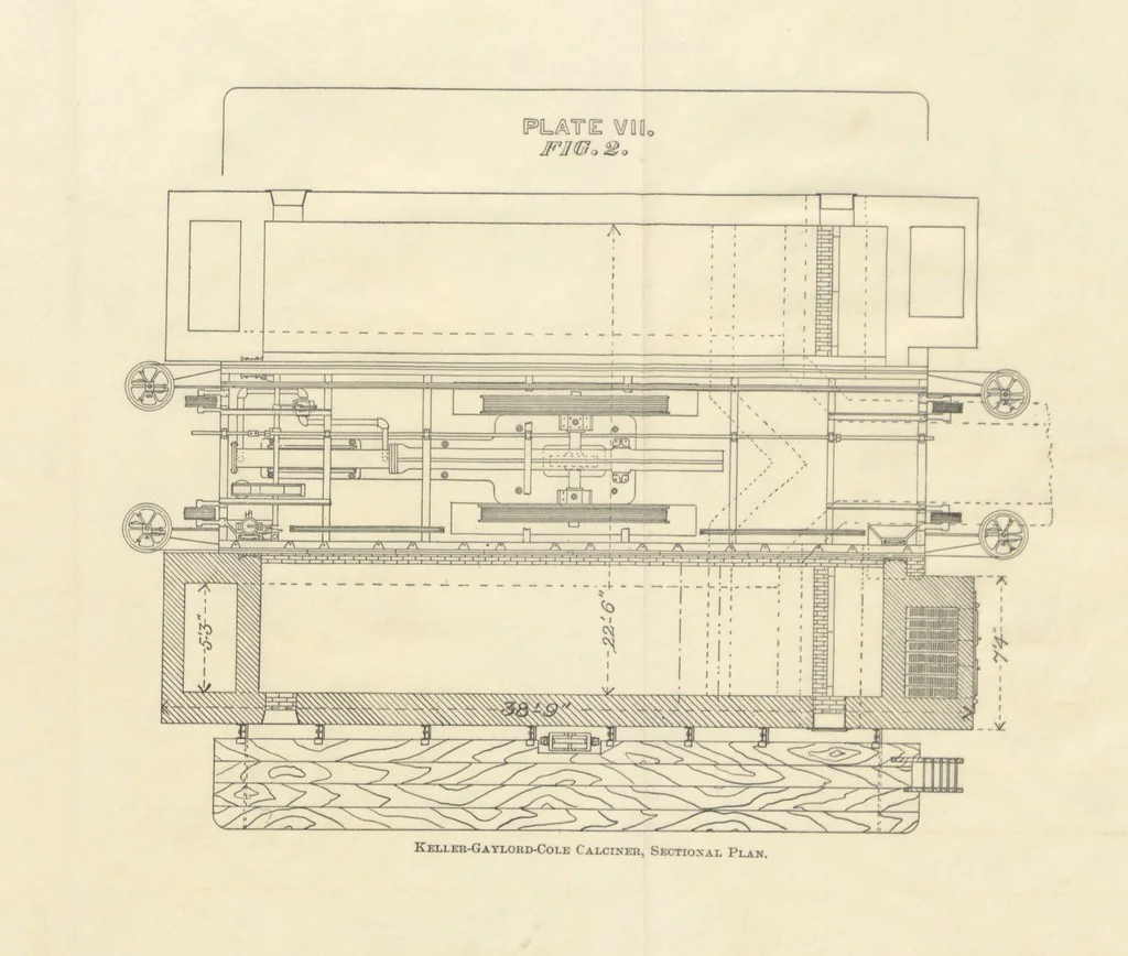 An illustration from Modern Copper Smelting ... Seventh edition ... enlarged, 1895, leaf 249