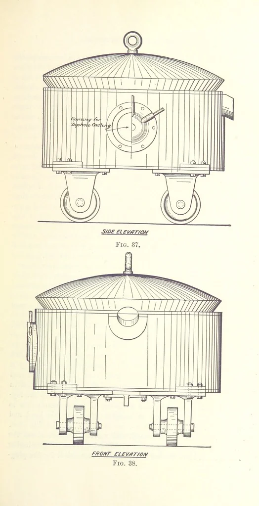 An illustration from Modern Copper Smelting ... Seventh edition ... enlarged, 1895, leaf 333